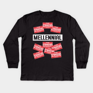 Millennial Fragile Funny Halloween Kids Long Sleeve T-Shirt